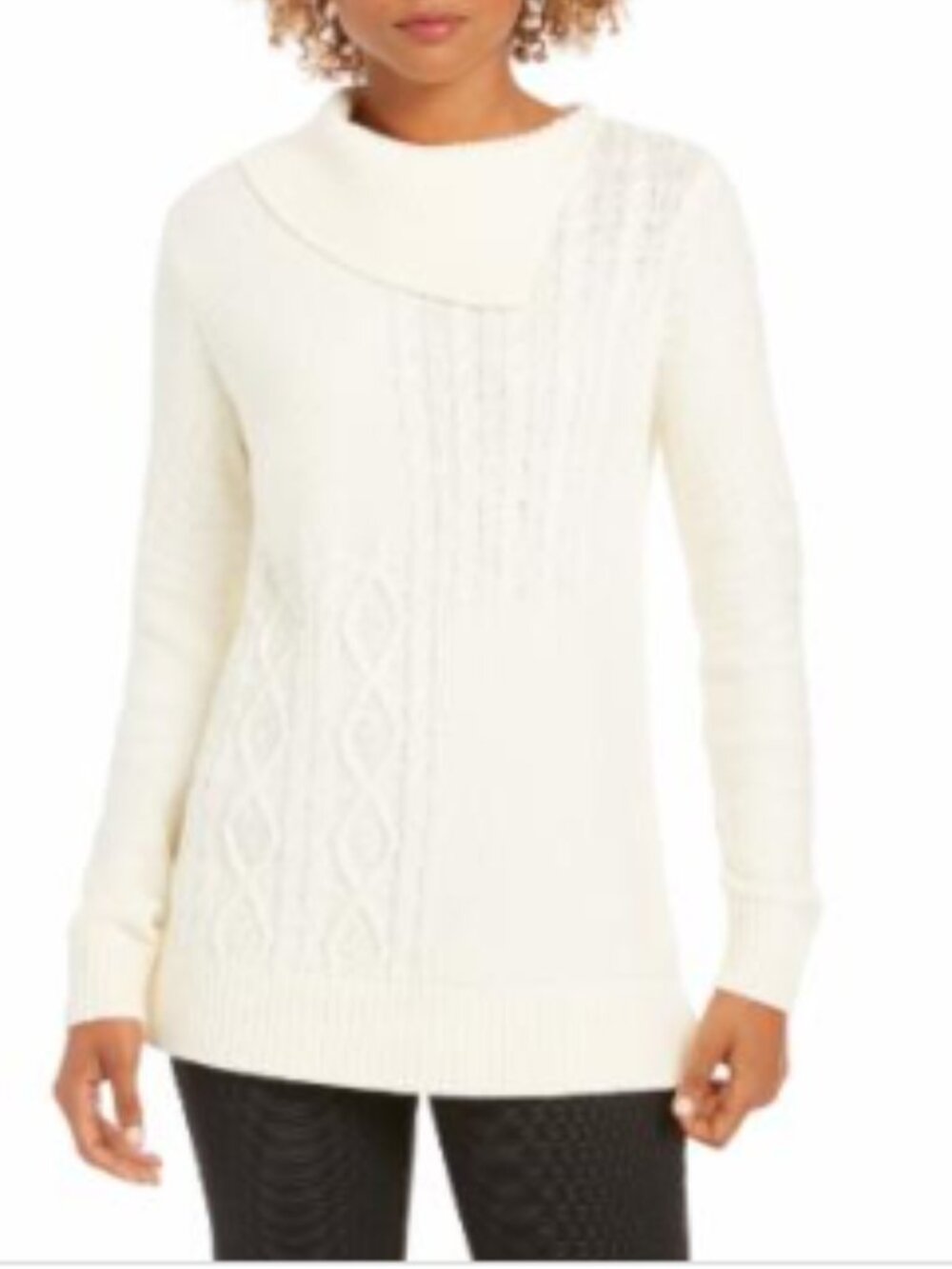 Charter Club Women's Vanilla White Turtleneck Sweater XL
